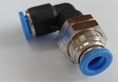 bulkhead connector with elbow Ø 8 mm
