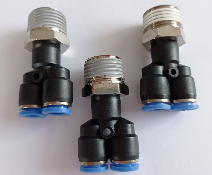 APWT08-04 Y-connector 2 x Ø 8 mm, OT ½"