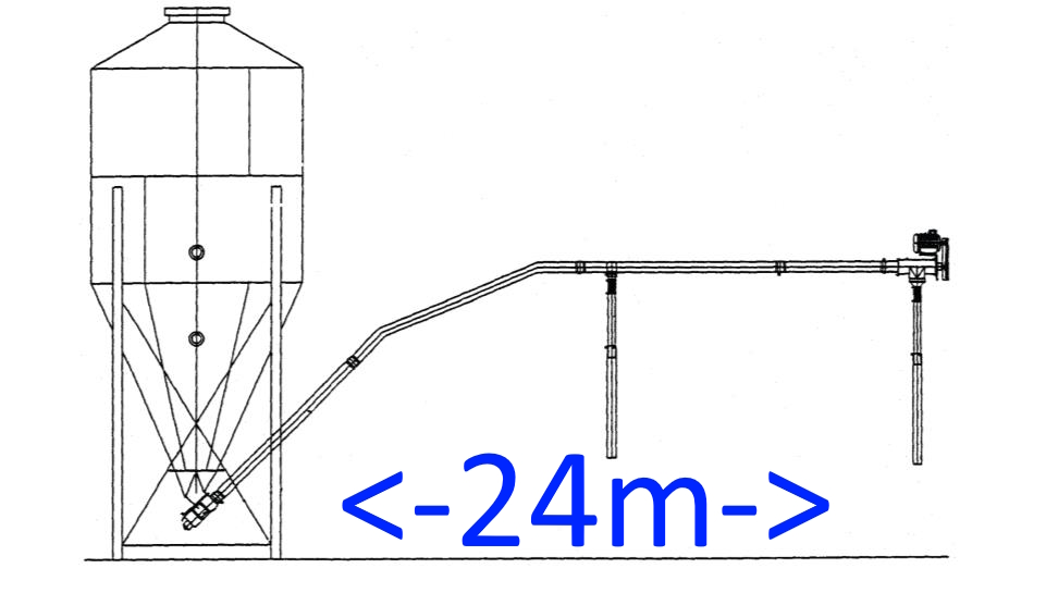 Futter- Pelletspirale FSP 127 Länge 24 m