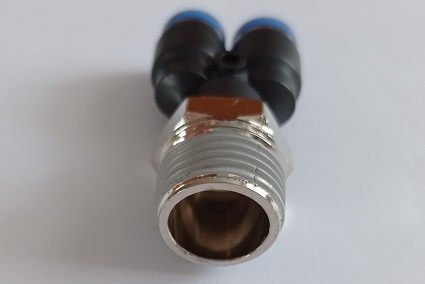 APWT08-04 Y-connector 2 x Ø 8 mm, OT ½"